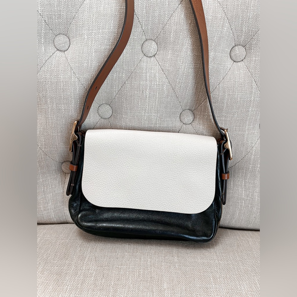 Fossil leather crossbody saddlebag